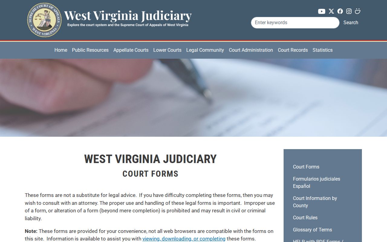 Mineral County court record forms search