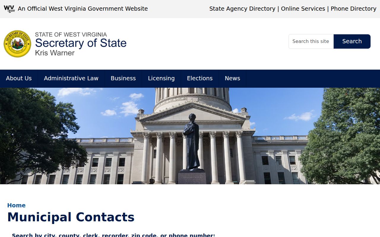 Elk Garden court record routing source in the West Virginia municipal directory