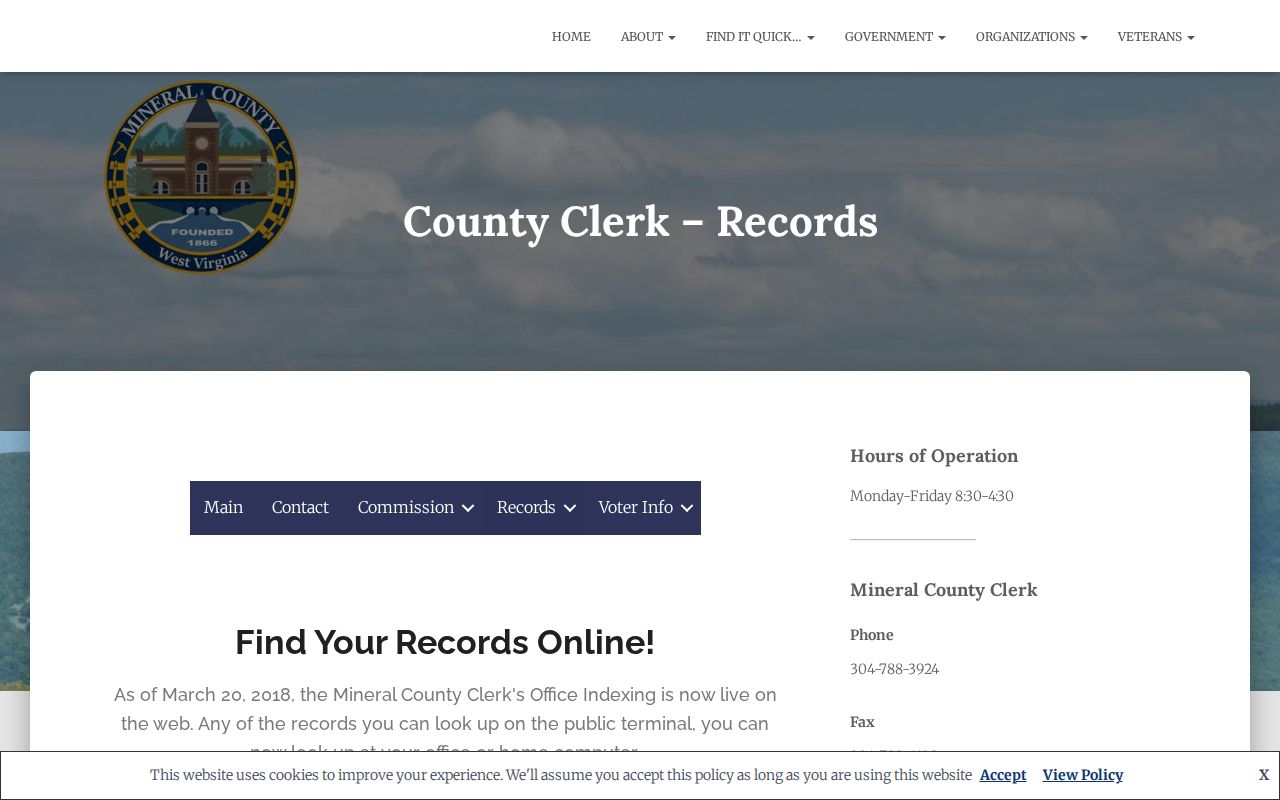Mineral County recorded document and court record routing